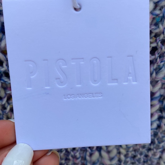 NWT Pistola 🔥 Confetti Crop Sweater Sz S Large Knit Style - Picture 7 of 10